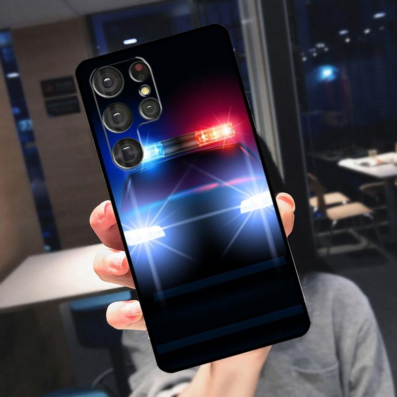 Police Symbol Cover For Samsung Galaxy S25 Ultra S24 S22 S21 S23 Plus S20 FE S9 S10 S24 FE Phone Case