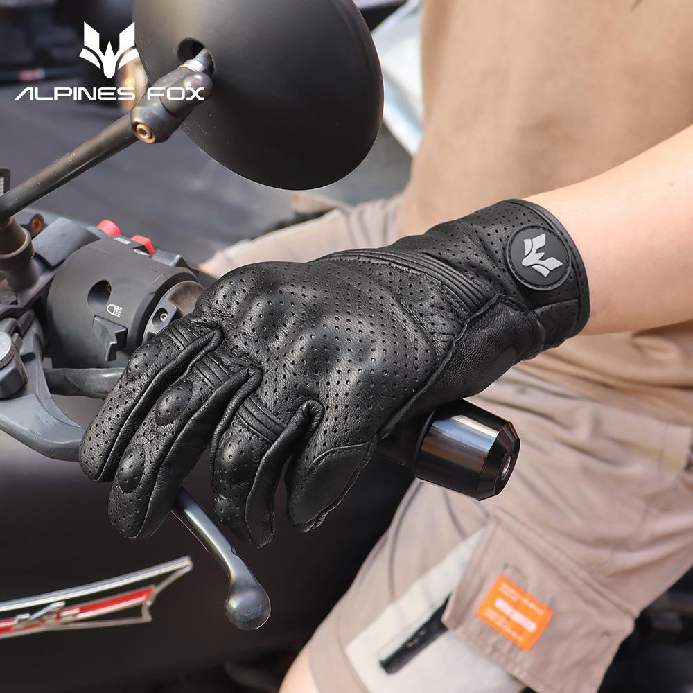 Motorcycle leather gloves