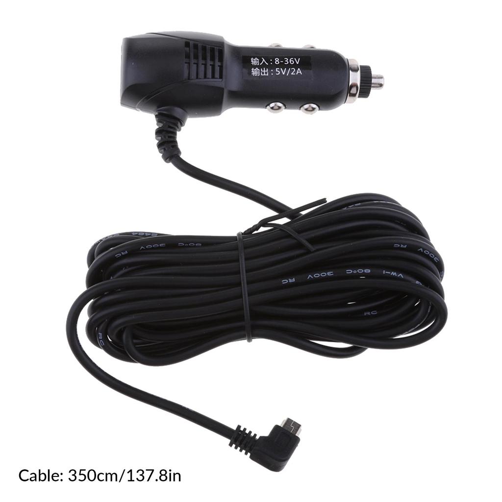 3.5 Meters, Car Lighter Adapter, 8-36V to 5V/2A, Cables, for GPS DVR Charging, Shipping