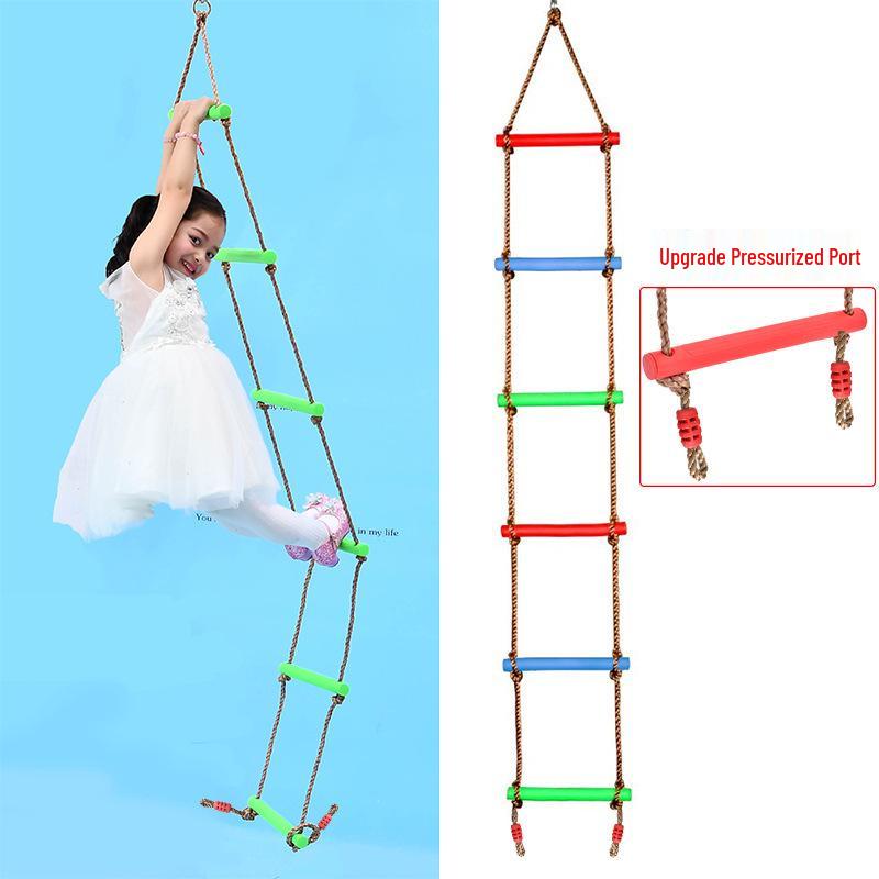 Children's Six-Speed Indoor/Outdoor Climbing Ladder and Swing Set