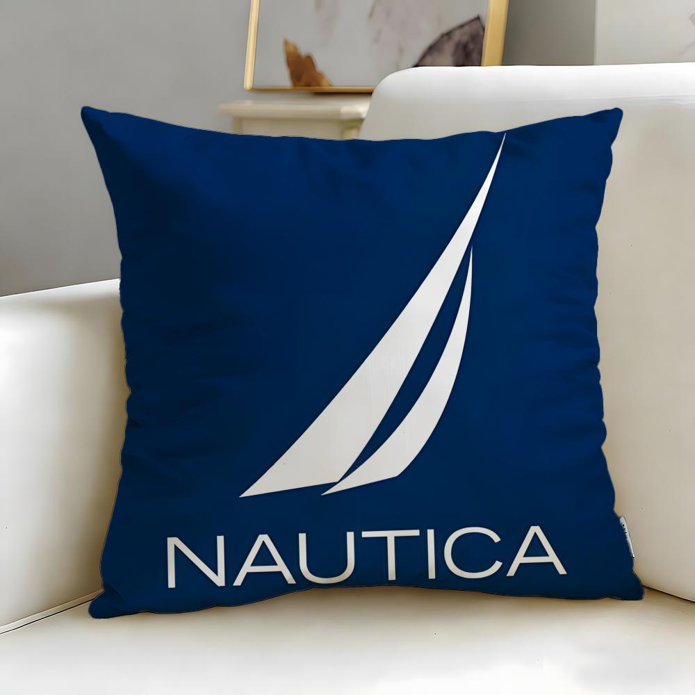 classic fashion brand Nautica Cushion Cover Soft & Easy-Wash Pillow Case – Versatile for Couch, Bed, Travel and Office