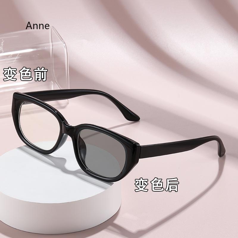 Luksuriøse fotokromiske myopibriller for kvinner, kattesolbriller, mote, fargeskiftende nærsynthetsbriller, minusstyrkebriller