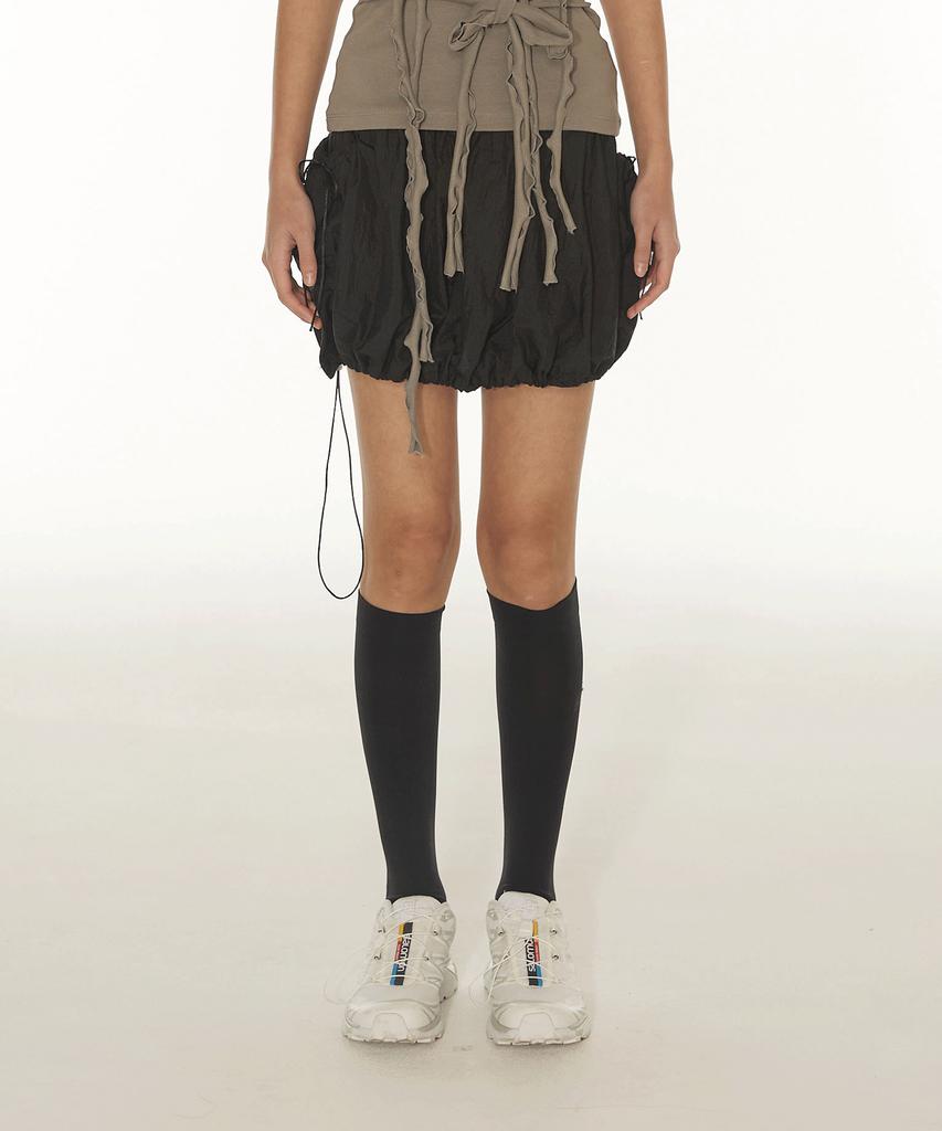 Dear Stalker Cargo Pumpkin Mini Skirt - Black