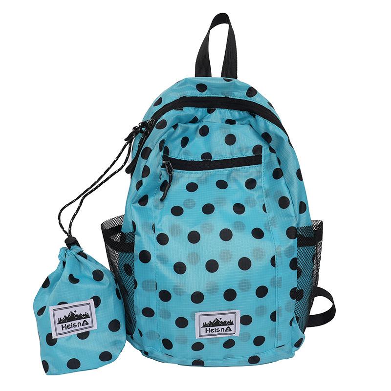 Color Polka Dot School Bag for Girls Large Capacity Backpack for Primary Middle High School Students Lightweight Casual Bookbags Nylon Backpack