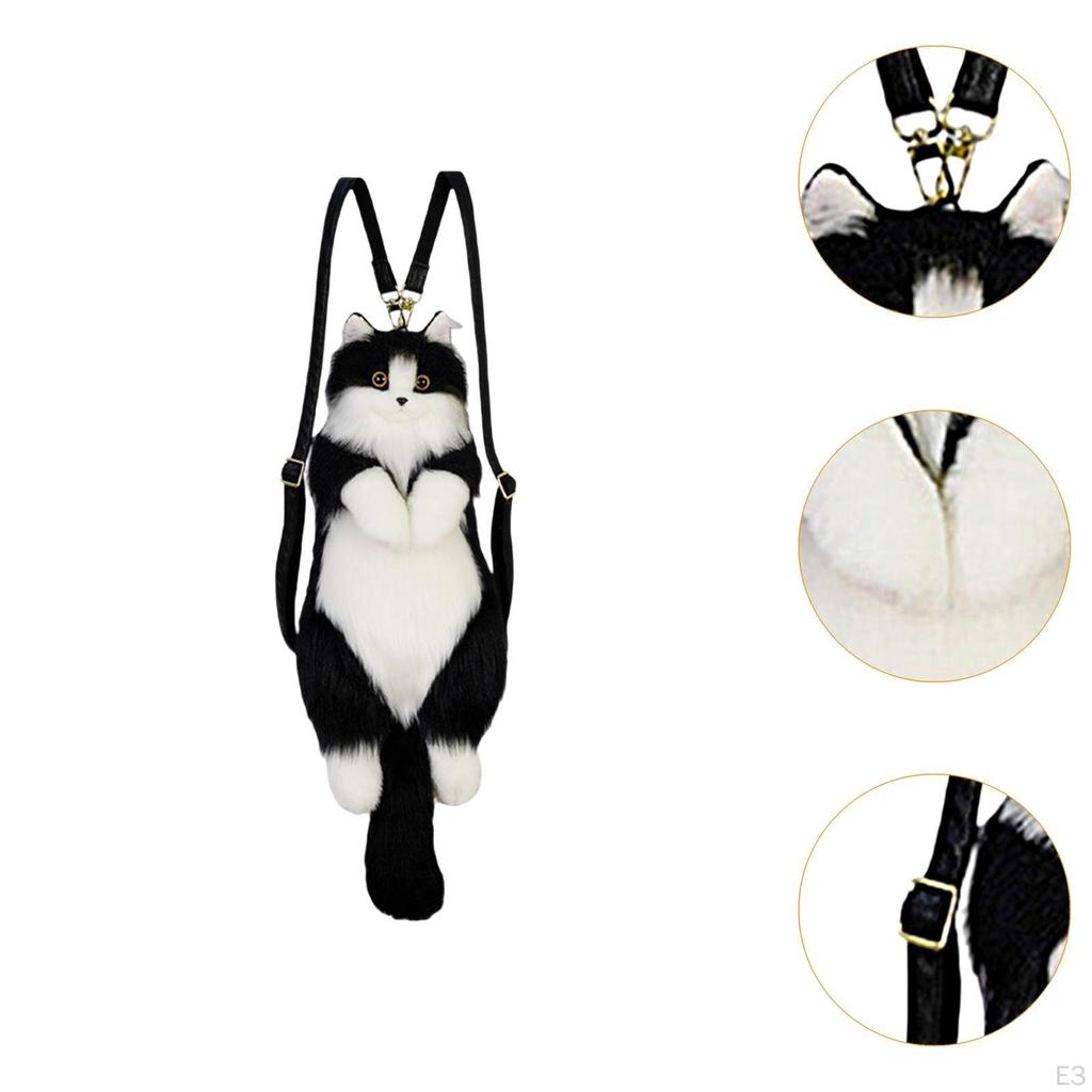 Niedlicher Katzen-Plüsch-Rucksack, Tiere-Tasche für Erwachsene, Kinder, Liebhaber, Geburtstagsgeschenk