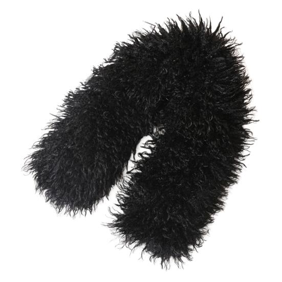 Plush Scarf with Magnetic Design Solid Color Women Thickened Warm Scarf Coat Accessory Daily Commuting Wear