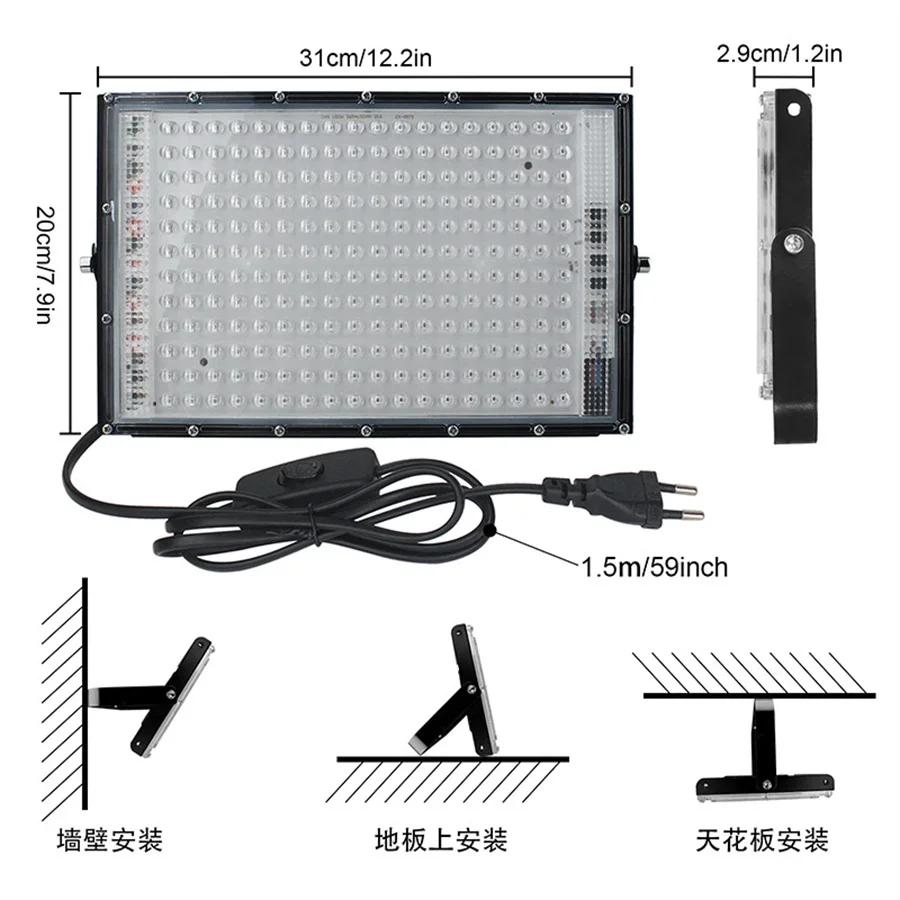 300W UV Black Floodlight 395nm 400nm Led UV Ultraviolet Stage Lamp  LED Stage Blacklight Waterproof Disco Party Stage Backlight