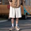 Hong Kong Style Men's Solid Color Versatile Mid-length Shorts, Summer Height-enhancing, Simple, Loose, Straight-leg Casual Sports Shorts