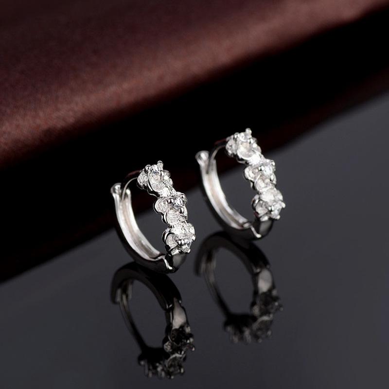 Damskie kolczyki ze stopu miedzi z cyrkoniami Lindon - Kolczyki z zawieszką na prezent weselny