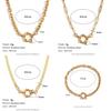 Elegant Fashion Spring Clasp Pendant Necklace In Lustrous 18k Gold Plated Stainless Steel