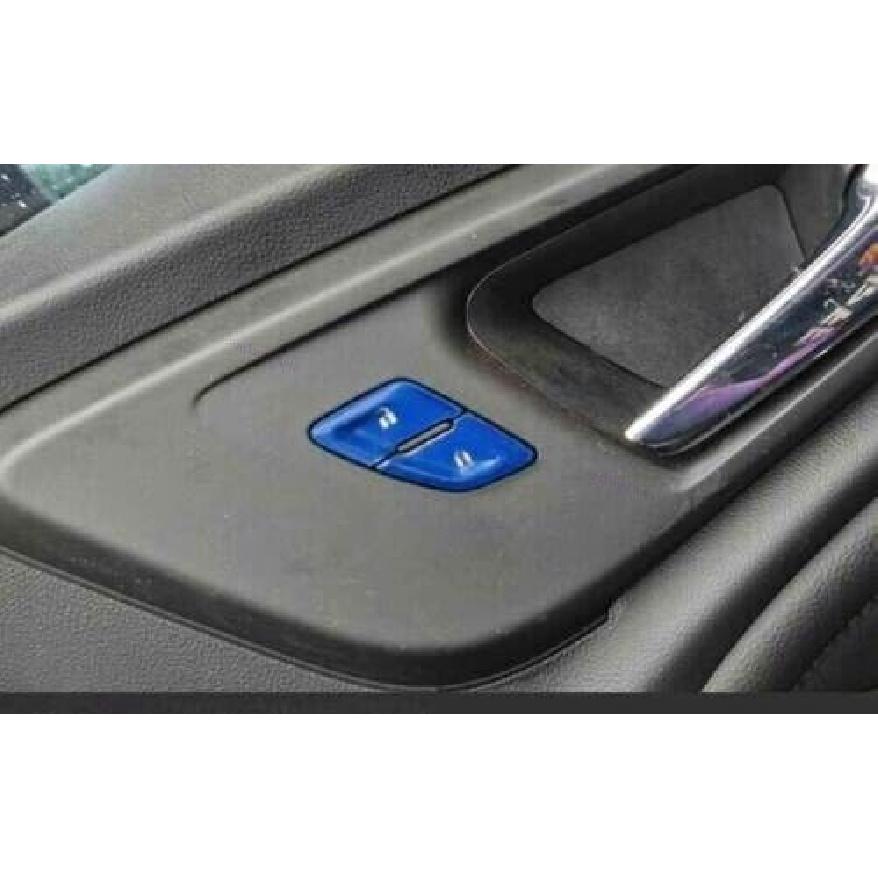 4pcs Blue Aluminum Button Sticker Inner Door Handle For Chevrolet Malibu 16~21