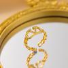 Exquisite super flash zircon ring for girls, light luxury, high-end sense opening adjustable ring, simple real gold electroplating