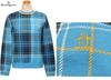 Crew Neck Sweater Kinloch Anderson Tartan Check Stylish Golf MGWWJL03 GYRD [Munsingwear] Women's (Gray Red)