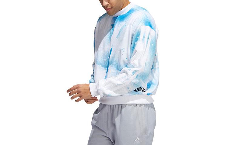 Adidas Sweatshirts Men s White Crew Neck Moderate Regular HF0750 M