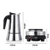 9 Cups 450ml Stainless Steel Moka Coffee Maker Pot Percolator + Stove