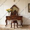 V European Bedroom Solid Wood Retro Dressing Table American Carved Small Apartment Dressing Table