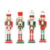 Christmas Nutcracker Wooden Retro Nutcracker Soldier Figurine Display for Kitchen Christmas Decorations
