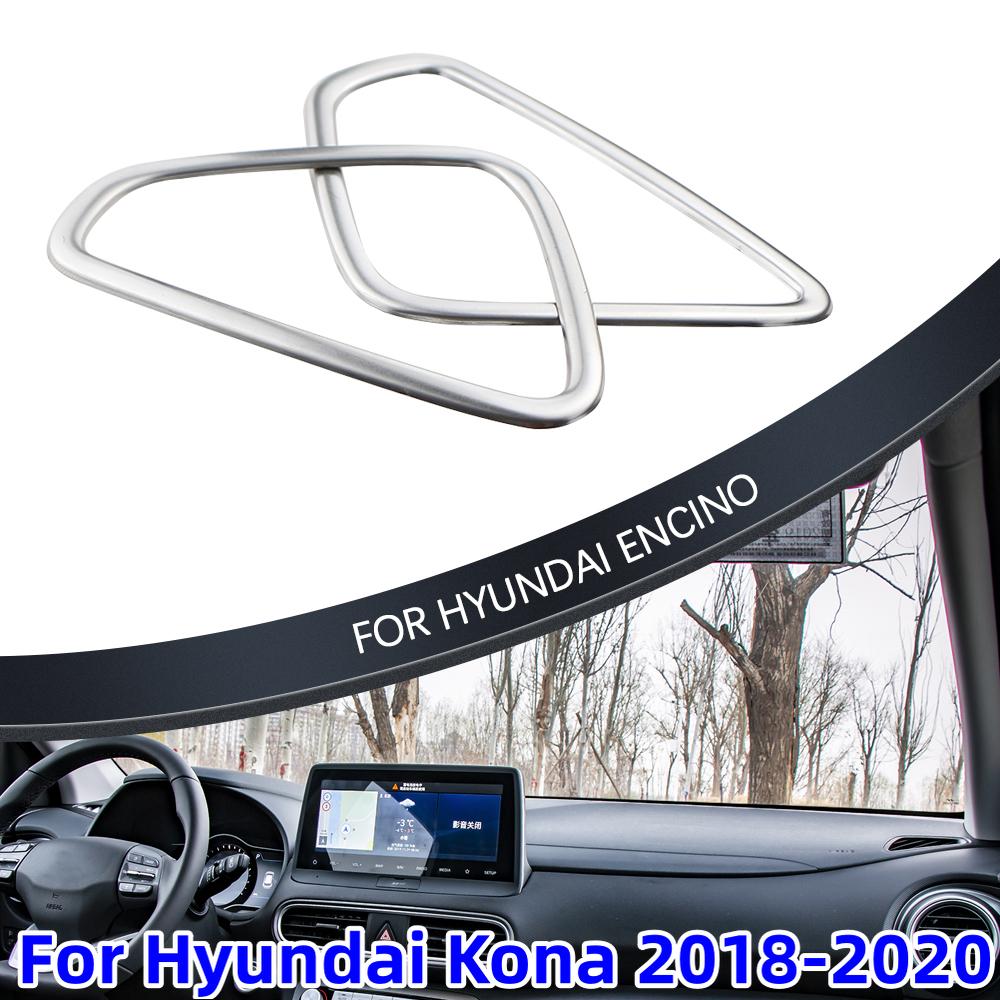 For Hyundai Kona Kauai SUV 2018-2020 Car Front Air Conditonnal Vent Cover Trim AC Outlet Panel Frame Interior Accessories