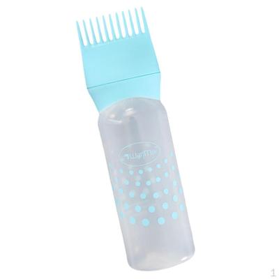 Applicatore di Plastica per Tinta Capelli da Salone Bottiglia Colorante Pettine Erogatore Spazzola 120ml - Blu,