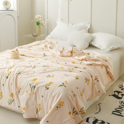 New Ins Style Class a Knitted Cotton Summer Quilt Fresh Flower Cartoon Series Student Dormitory Summer Cool Quilt