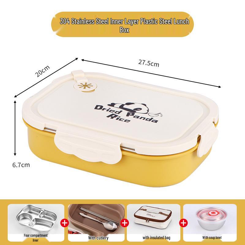 Microwaveable 304 Stainless Steel Lunch Box - 2026 Insulated Bento for Office Workers & Students