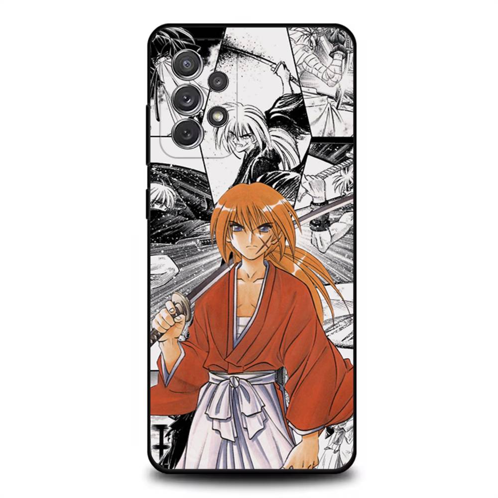 Anime R-Rurouni K-Kenshin Phone Case For Samsung S 25,24,23,22,30,21,10,9,Ultra,Plus,Lite,FE,4,5G Black Soft Case