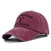 Embroidered baseball cap distressed embroidered peaked cap ponytail cap sunshade wide brim ponytail baseball cap