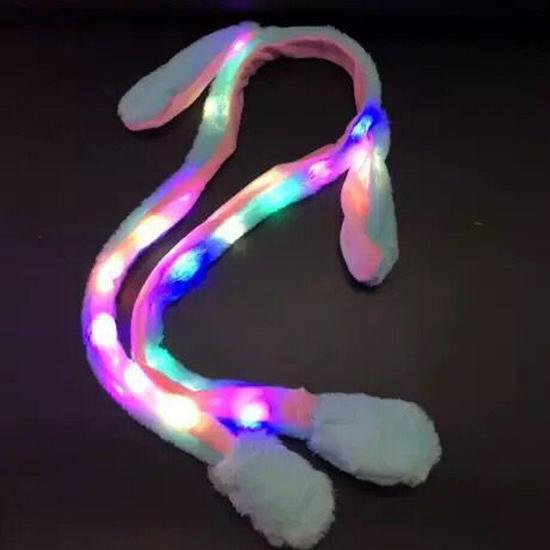 

Luminous Cartoon Rabbit Ear Headband with Moving Airbag Ears - Cute and Fun Toy