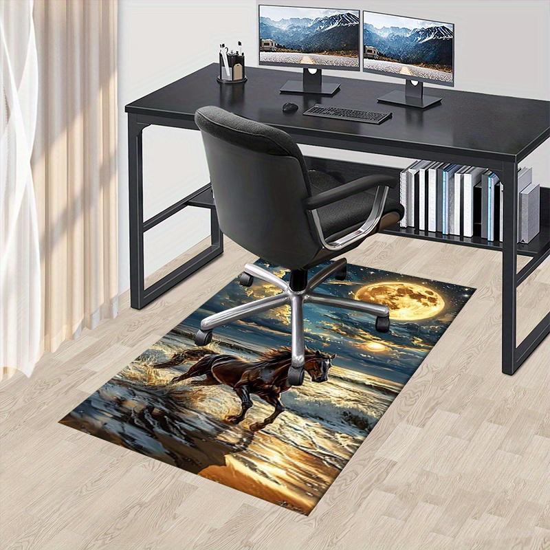 1pc Horse,Ocean,Moonlight Office Carpet Soft Polyester Entrance Carpet Washable Non Slip Machine Was