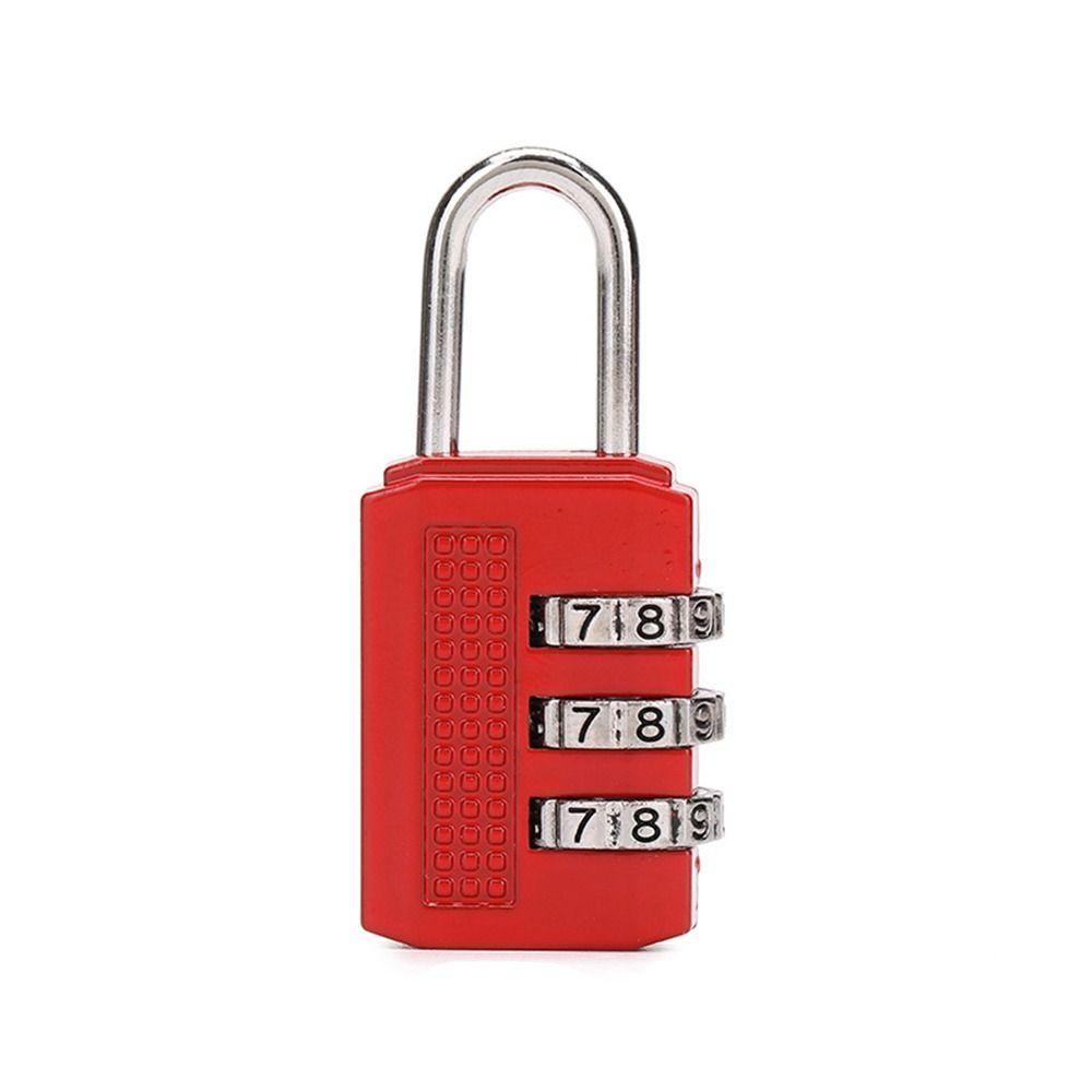 Mini Password Lock 3 Digit Zinc Zinc Alloy Padlock Portable Number Lock  Suitcase