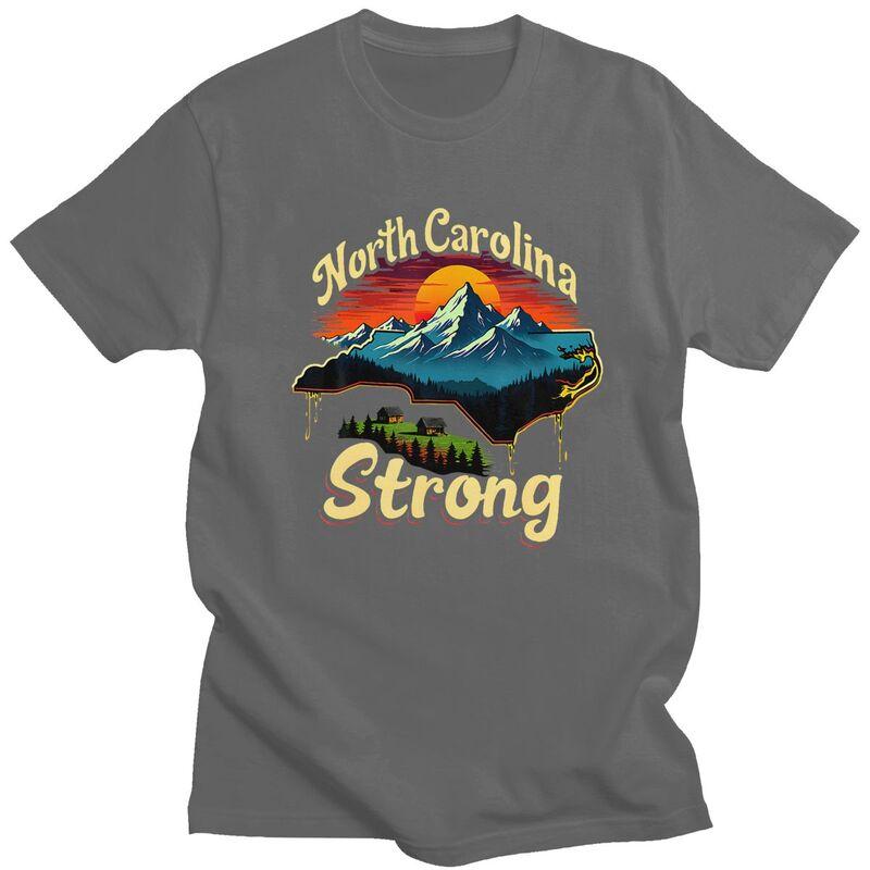 North Carolina Strong T Shirt for Men 100 Cotton Tshirt Fashion Summer Style Short Sleeve Tee Shirt Loose Fit Clothing Gift