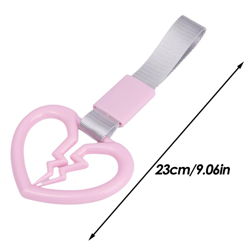 Broken Heart Shape Decorative Car Anti-static Tape Drift Warning Ring Handle Car Front and Rear Bumper Supplies Auto Accessories
