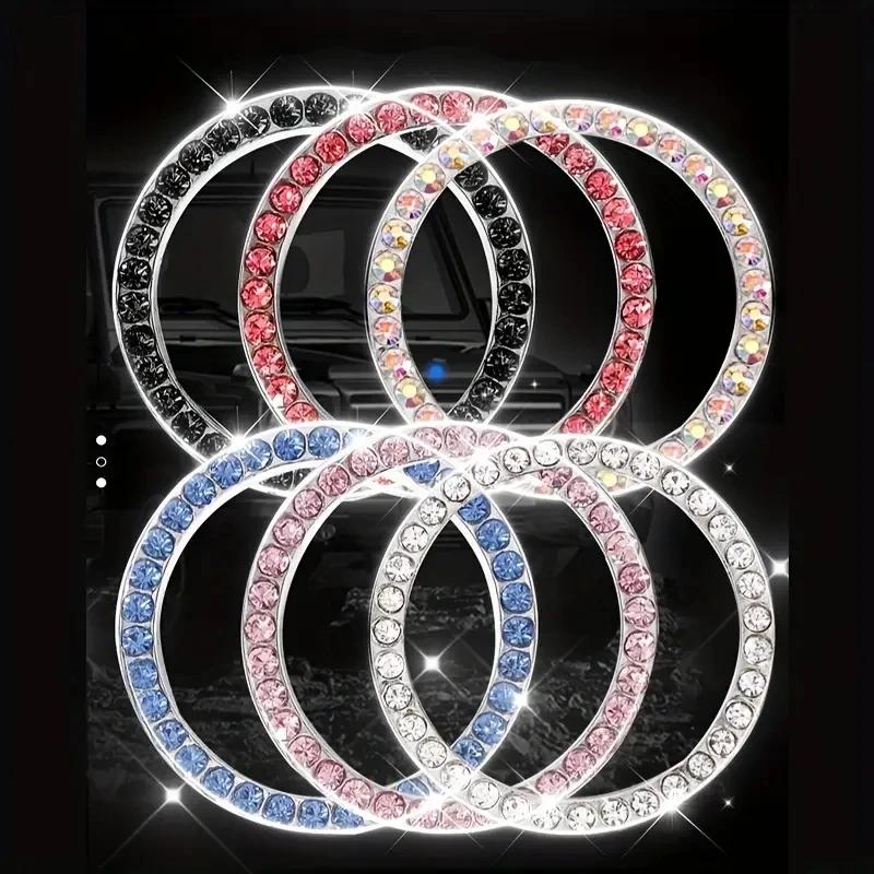 The Car Starts the Rhinestone Decoration Ignition Ring with Diamond Decoration Ring with One Button