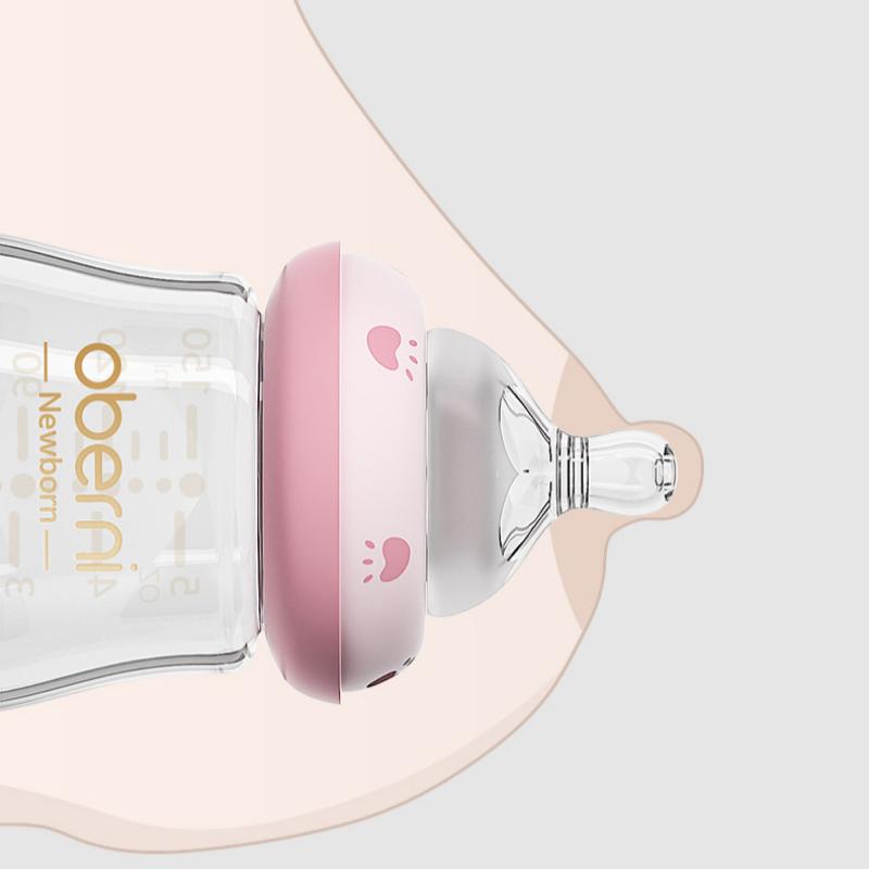 Oubani 0 bis 6 Monate Neugeborenen Glasflasche Geschenk-Box-Set Neugeborenen Anti-Blähungen Baby Babyflasche