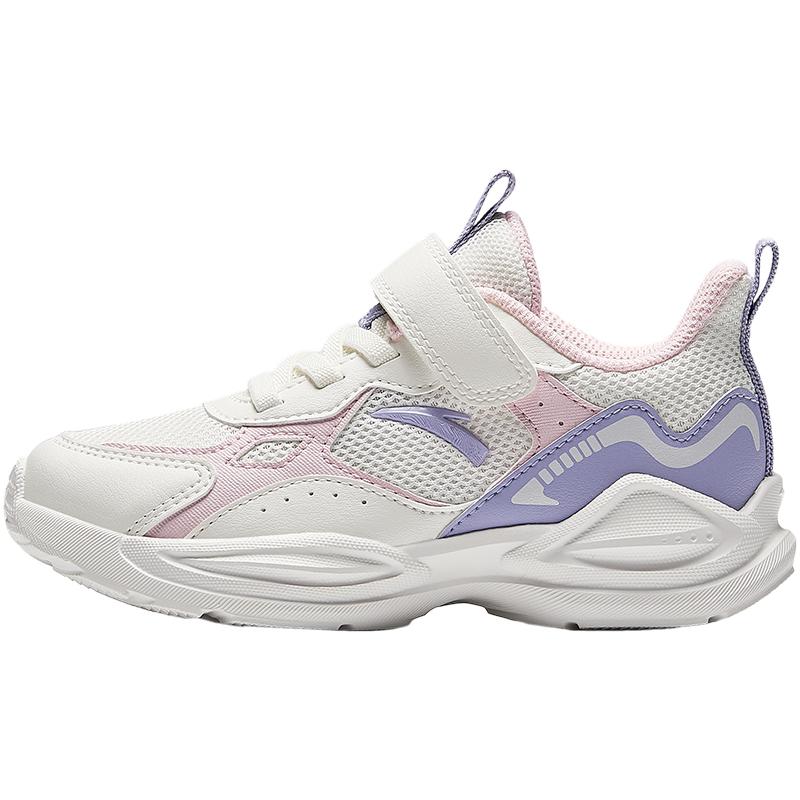 Anta Kids Fashion Versatile Comfortable Lightweight Shock Absorbing Low Top Running Shoes Kids sneaker White Pink Purple A22449977-3