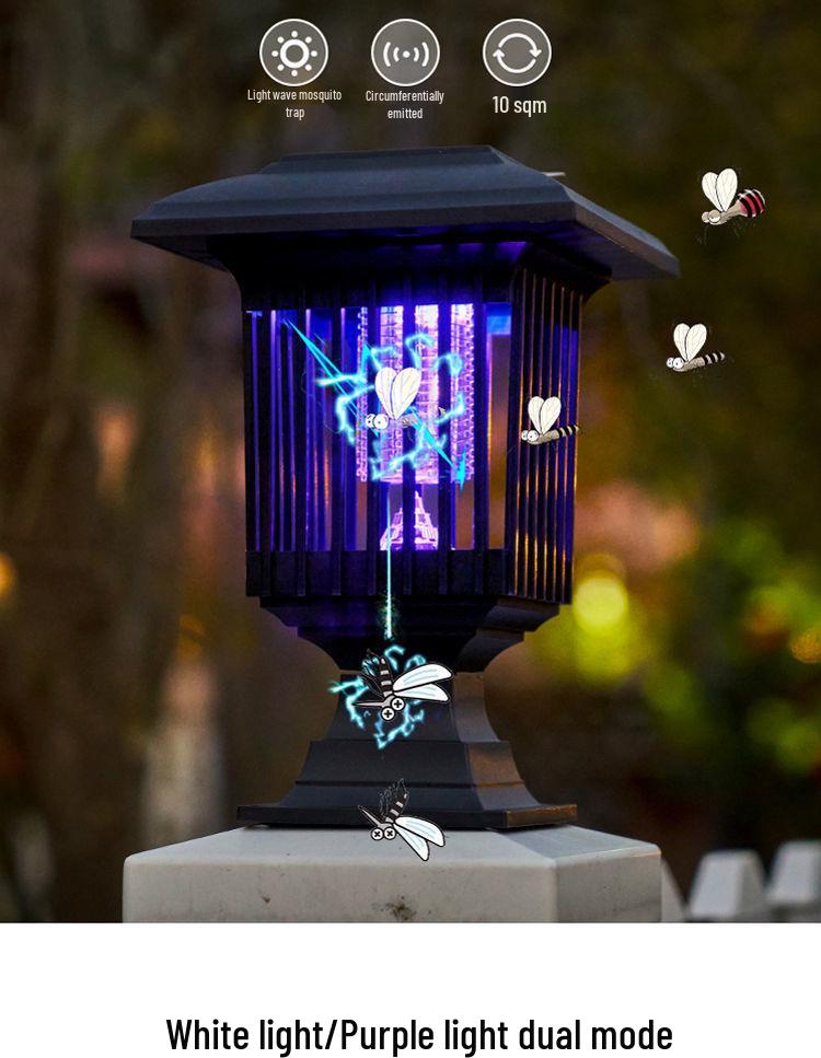 Uccisore e Repellente per Zanzare Solare a LED da Esterno: Lampada da Giardino Impermeabile