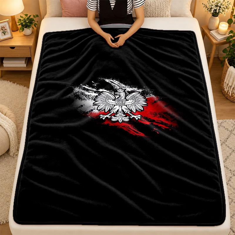 Flannel BlanketPoland Warm Soft Throw Blanket for Indoor Sofa Bed Living Room Use