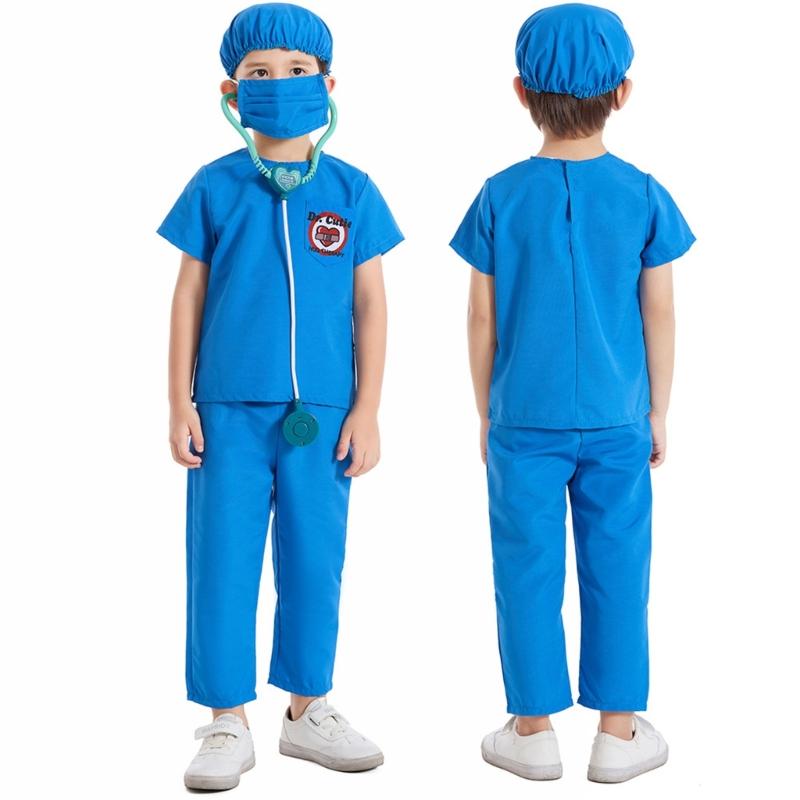 Doctor Role Play Dress Up Kit Doctor Pretend Play Costume with Stethoscope Doctor Coat Kit Halloween Doctor Costumes