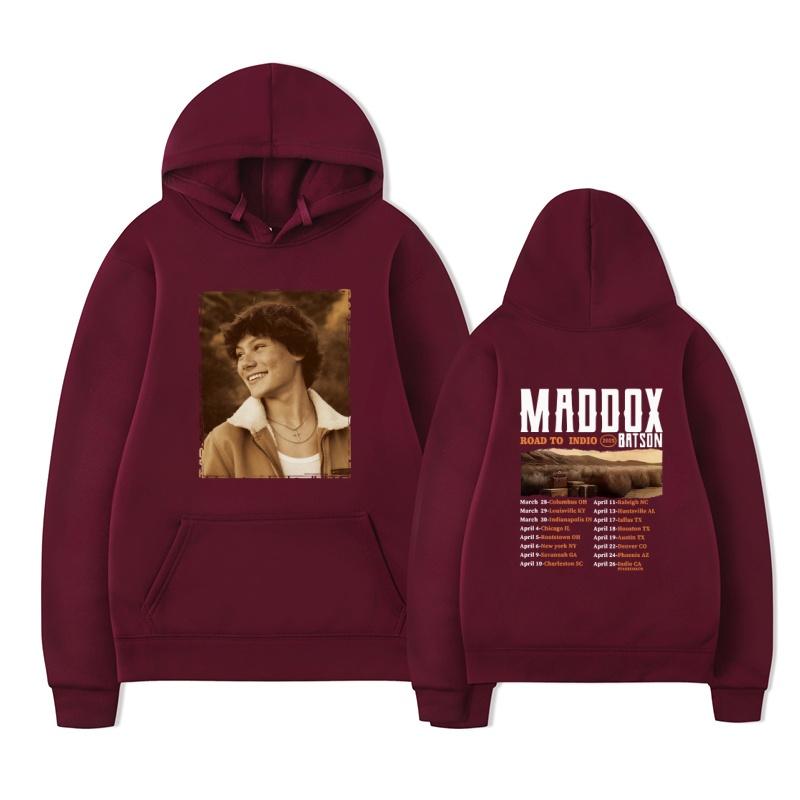 Maddox Batson 2025 fashion new printed hoodie men's long sleeved sportswear fashion pullover hoodie hooded pocket sweatshirt