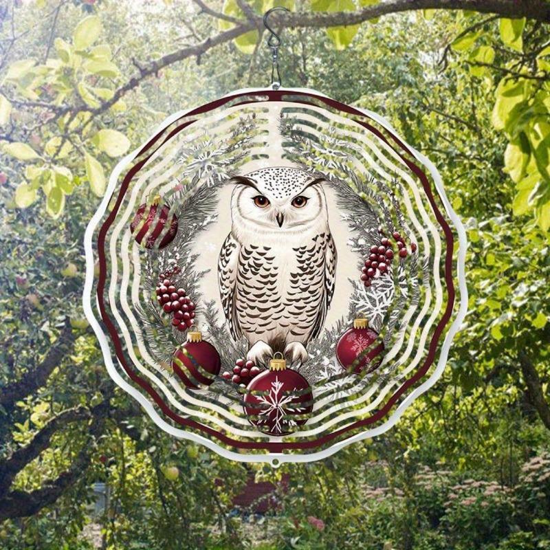 10 Zoll Hängender Windspinner mit 360-Grad-Haken für Balkon-Gartendekor Frühling Sommer Außendekoration