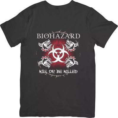 Biohazard Rockmusik Unisex Passform für Männer & Frauen Qualitäts-Baumwoll-T-Shirt Schwarz
