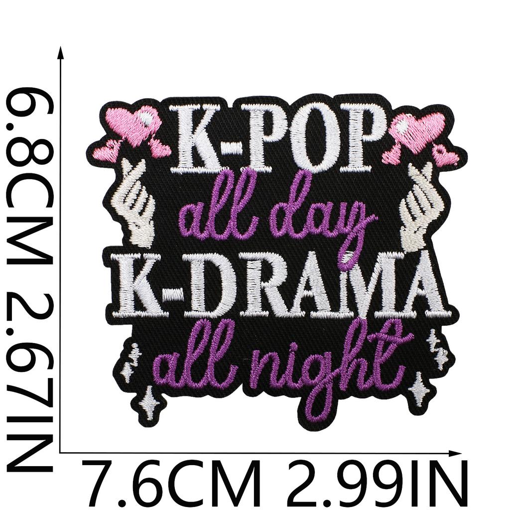 Cartoon Girl Embroidery Cloth Sticker Devil Computer Embroidery Label Colored Love Patch Sticker Blue And Black Crow Chapter Boy Ironing