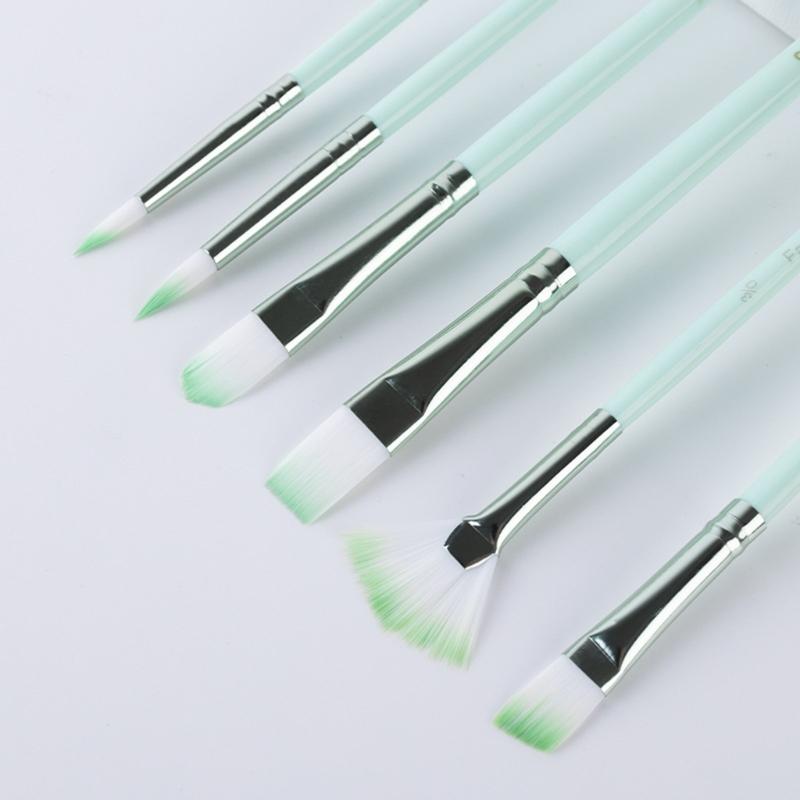 6 Pcs Watercolor Paint Brushes Nylon Hair Painting Brush Art Supplies Watercolor Painting Tool for Artists Students