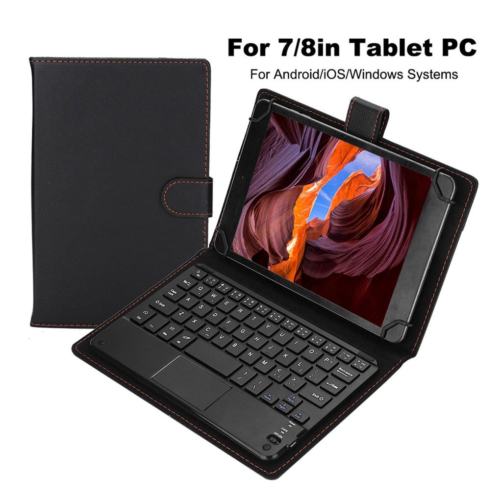 78in 75‑hour Working Bluetooth Touchpad Keyboard with Protective Case for AndroidiOSWindows