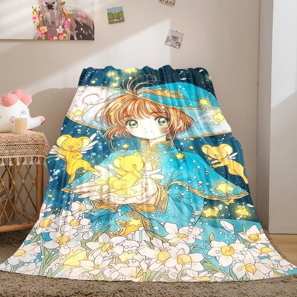 Cardcaptor Sakura Anime Luxury Flannel Lightweight Blanket Home Decor Sofa Bed Travel Cover Family Gift LXRa17