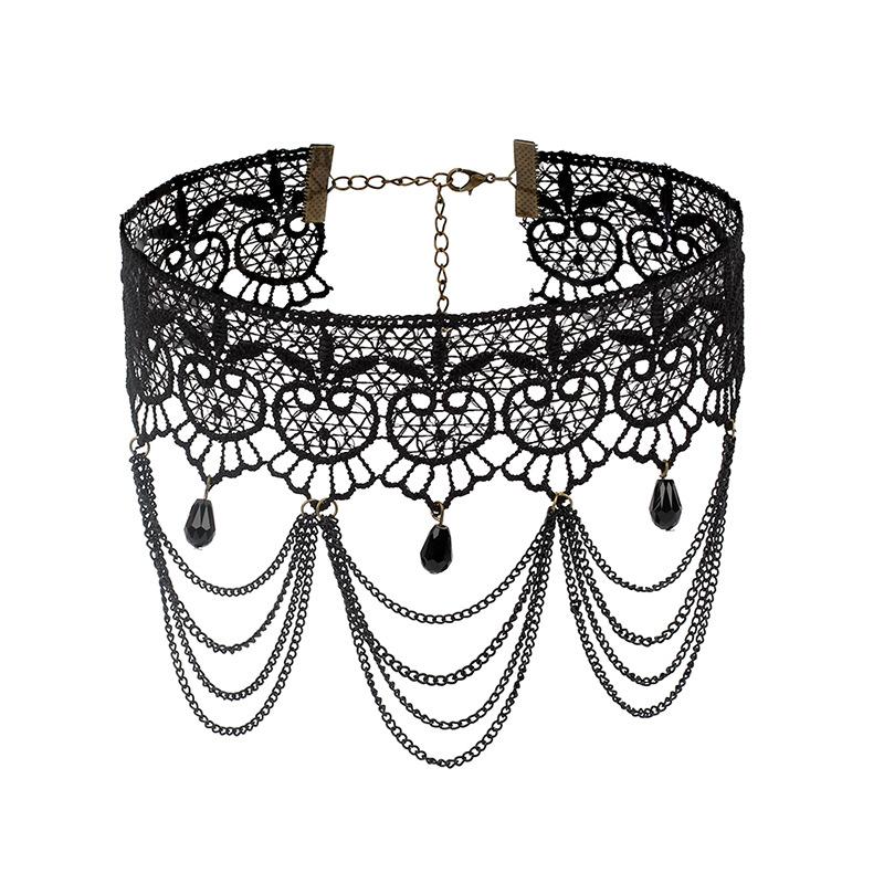 Dark Gothic Lolita Chocker Neckchain Collar with Gift Box
