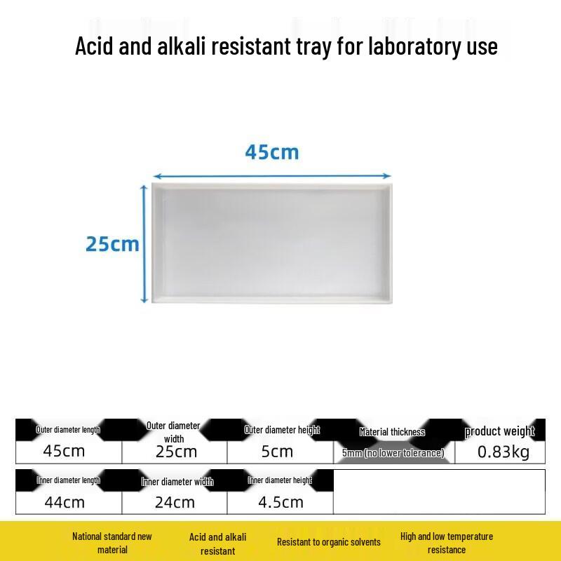 Laboratory Acid-Resistant Spill Tray