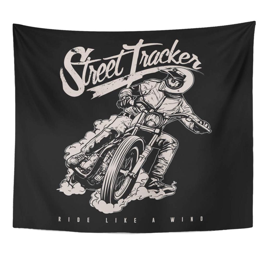 Motocross Chopper Biker Reiten Vintage Motorrad Garage Scrambler Abenteuer Wandteppich 51x60zoll 128x150cm Gunstig Im Onlineshop Von Joom Kaufen