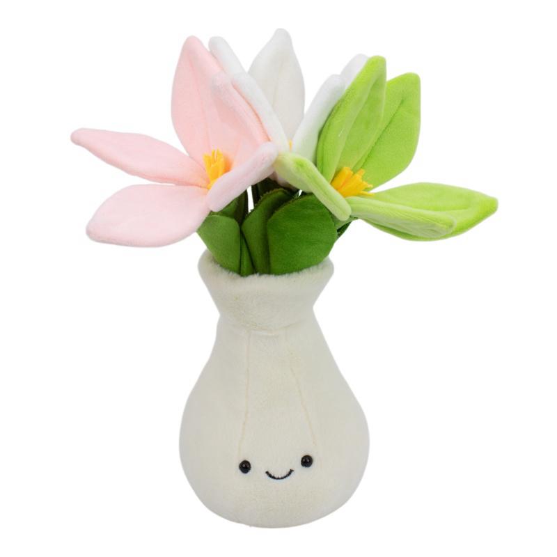 Flowers Green Plant Plush Toy Stuffed Potted Flower Dandelion Lily Iris Tulip Anthurium Orchid Strawberry Home Decor Gift