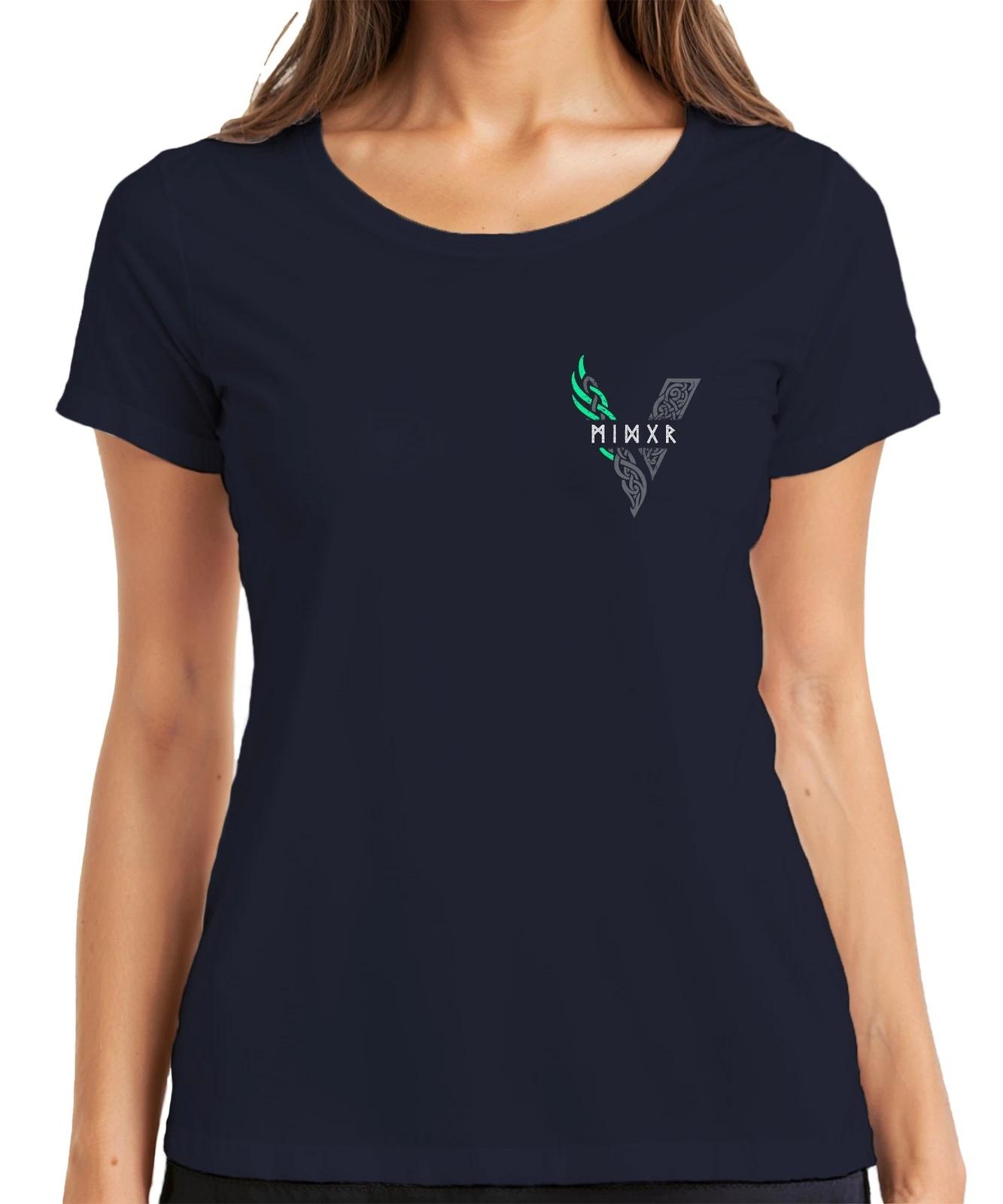 Wikinger Runenknoten V grün keltisches Ornament Retro Nordisch Damen T-Shirt L